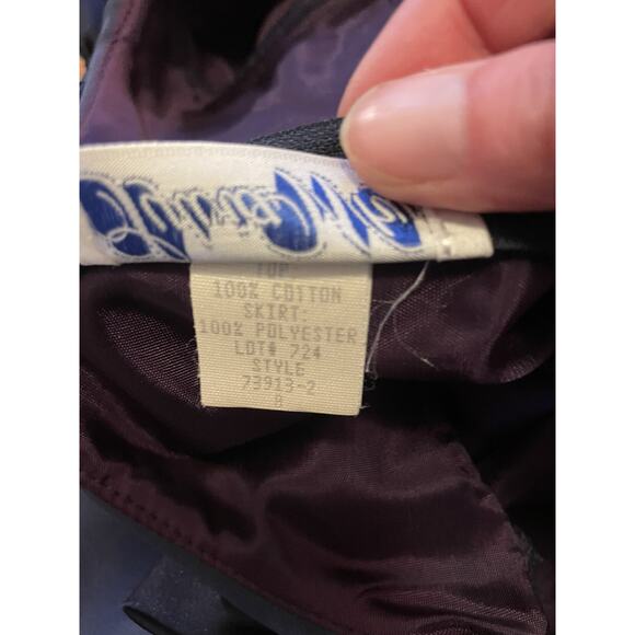 Vintage Sylvia Whyte Navy Velvet Dress - Picture 7 of 7